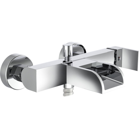 Schutte IDROVIA ééngreepsmengkraan bad met watervaluitloop | chroom
 - 36130 36130