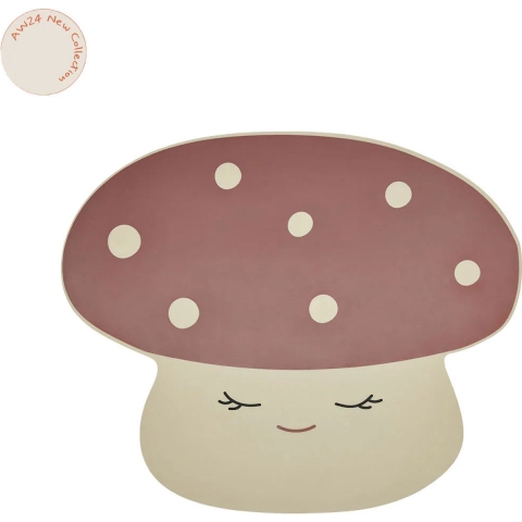 OYOY Placemat - Paddestoel - Off White/Rood - OYOY - OneSize - Placemat