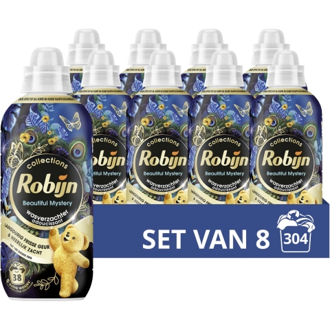 8x Robijn Wasverzachter Beautiful Mystery 38 Wasbeurten 765 ml