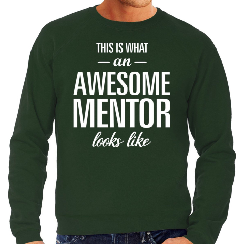 Awesome mentor / leermeester cadeau sweater groen heren 2XL -