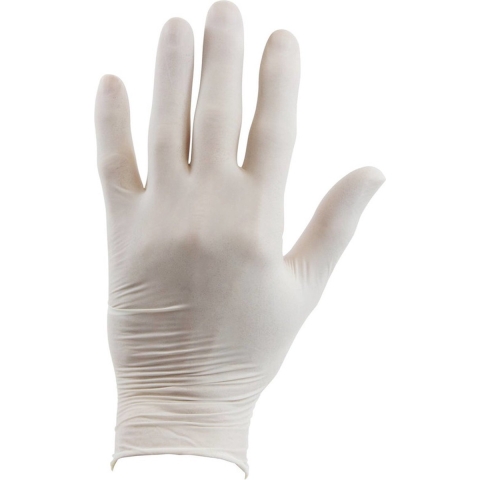 100x Latex wegwerphandschoenen small wit -