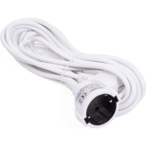 Benson Verlengsnoer - wit - 10 meter - randaarde stekker - 3600 Watt -