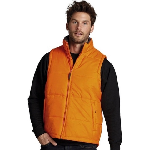 Oranje bodywarmer voor heren L -