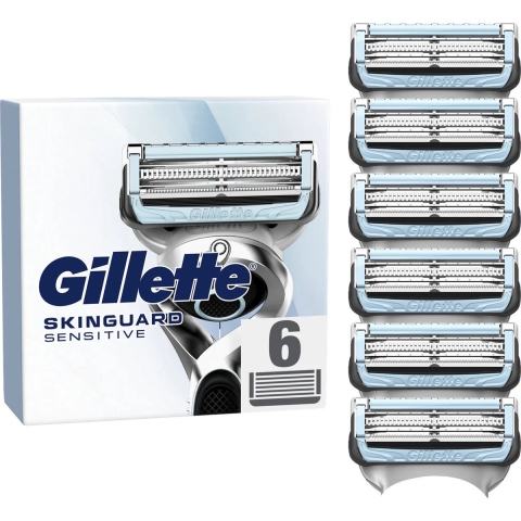 Lames De Rasoir Recharges Skinguard Sensitive Aloe Vera X6 GILLETTE