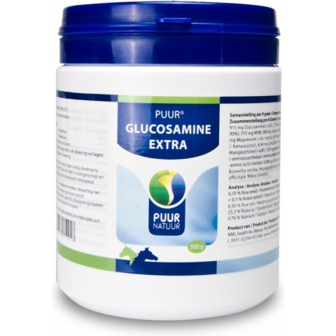 Puur Natuur Weerstand- en herstelmiddel Glucosamine Compleet Paard - Wit - 500 gr