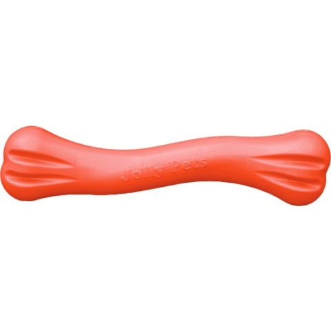 Jolly Pets Jolly Bone - Hondenbot met aantrekkelijke vanillegeur - Hondenspeelgoed van duurzaam flexibel rubber - Oranje – Maat L/XL – 22 cm