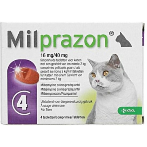 Milprazon Ontworming Tabletten Grote Kat 4 stuks