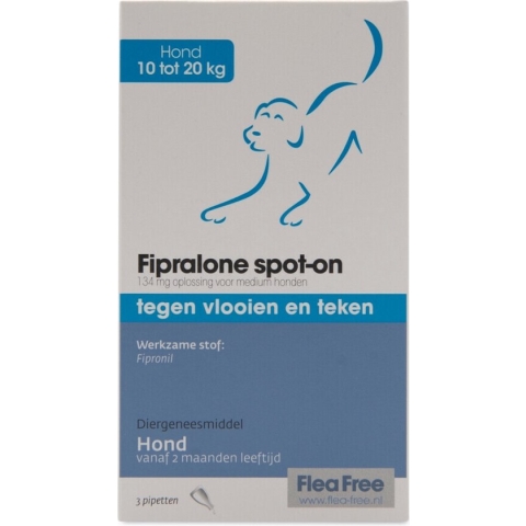 Exil flea free spot-on 10 tot 20 kg - 1 st à 3 Pipetten