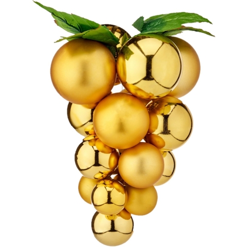 1x stuks decoratie druiventros goud van kunststof 28 cm -