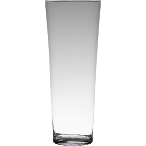 Bloemenvaas - Transparant - home-basics - conische vaas - glas - 40 x 17 cm -