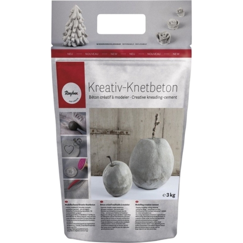 Creatief betonklei kneedbaar 3 kg - Kneedbaar cement klei - Hobby/knutsel materiaal -