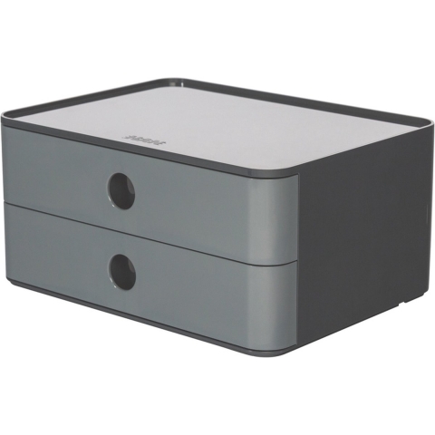 HAN HA-1120-19 Smart-box Allison Met 2 Lades Graniet Grijs, Stapelbaar