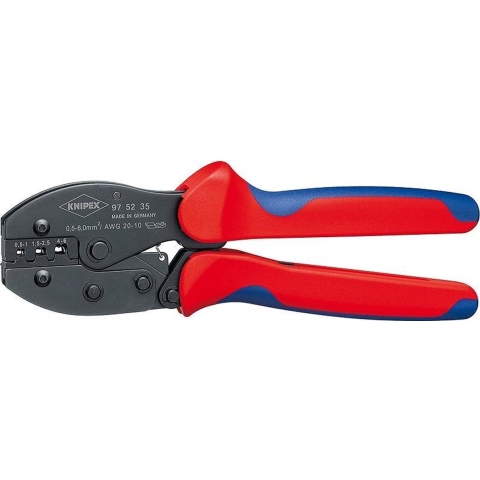 Knipex Krimptang | lengte 220 mm | 0,5- 6 (AWG 20-10) mm² 494 g | 1 stuk - 97 52 35 - 97 52 35