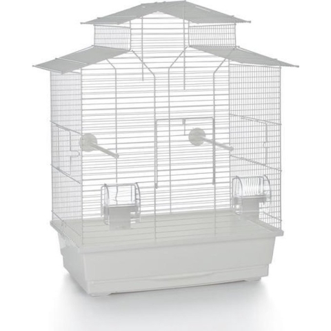 Beeztees Iza 2 Pagode - Vogelkooi - Wit - 45x28x59,5 cm