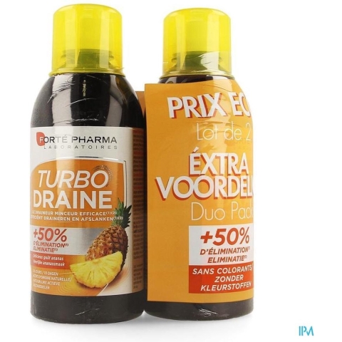 Forté Pharma TurboDraine Ananas DUO | 2 x 500 ml PROMO