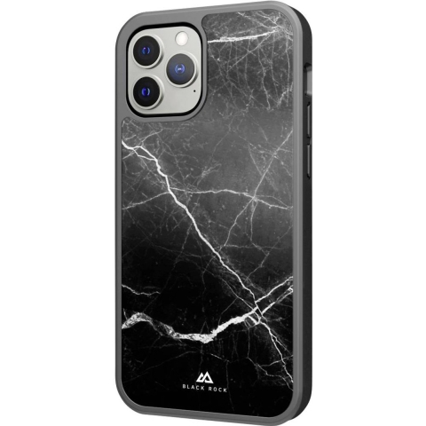 Black Rock Protective Marble Case Cover Apple iPhone 13 Pro Max Zwart