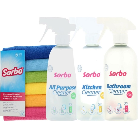 Sorbo Cleaners met Microvezeldoeken Pakket