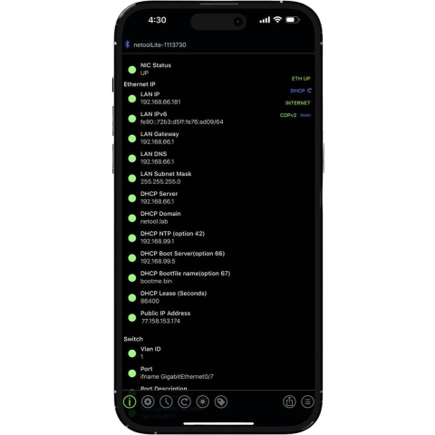 Netool IO NE1E Lite Smarter Netwerktester Meetbereik: Netwerk