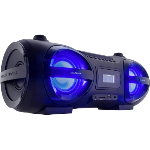 UNIVERSUM BB 500-20 Ghettoblaster VHF (FM) AUX, Bluetooth, CD, SD, USB Incl. afstandsbediening, Sfeerverlichting Zwart