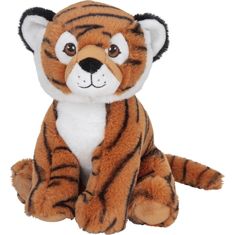 Nature Planet Pluche bruine tijger knuffel - 25 cm - Wilde dieren knuffels -