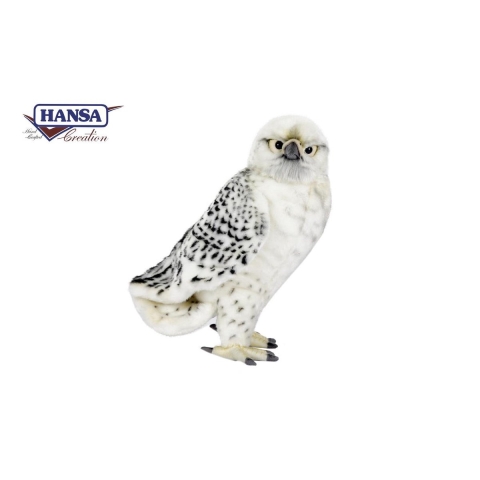 Hansa pluche sneeuwuil knuffel 35 cm - uilen knuffels -