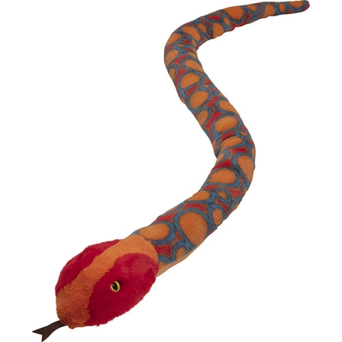 Pluche dieren knuffels regenboog Boa slang van 150 cm -
