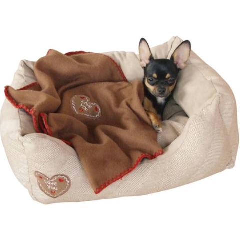 Kerbl-Hondenmand-Love-You-47x37x11-cm-beige-81231