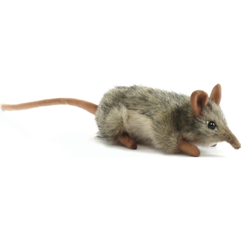 Hansa - Pluche Olifantsmuis Knuffel - Bruin/Grijs - 18 cm - Knuffeldier - muis -