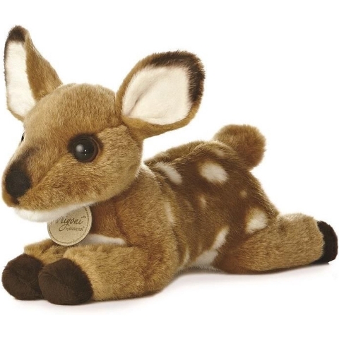 Aurora Pluche dieren knuffel - hert - 20 cm - Knuffeldieren - bosdier herten -
