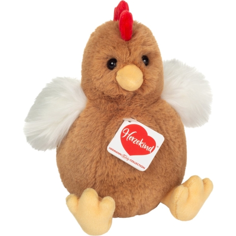 Knuffeldier Kip - zachte pluche stof - premium kwaliteit knuffels - bruin - 18 cm -