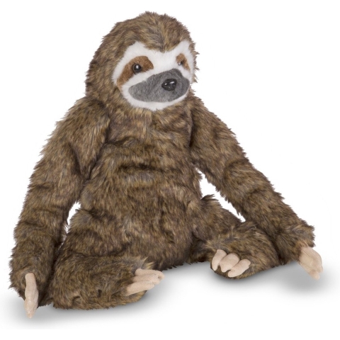 Pluche luiaard knuffel 37 cm speelgoed -