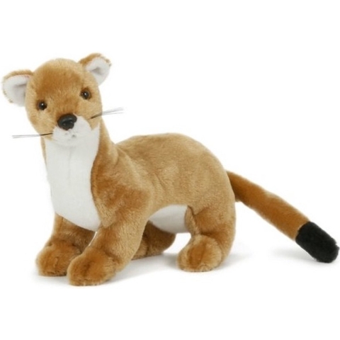 Semo Pluche wezel knuffel - lichtbruin - 23 cm - dieren speelgoed -