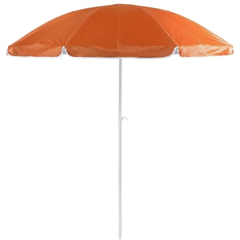Strand/tuin parasol verstelbaar - oranje - nylon - 200 cm - UV bescherming -