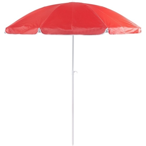 Strand/tuin parasol verstelbaar - rood - nylon - 200 cm - UV bescherming -