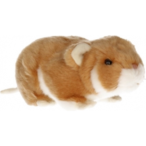 Pluche knuffeldier hamster - 18 cm - speelgoed dieren hamsters - knaagdiertje -