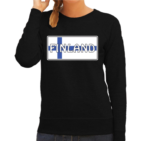Finland landen sweater zwart dames 2XL -