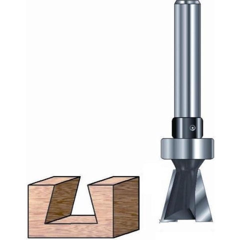 ENT Zwaluwstaartfrees HM 14 graden A25.4mm, Kolf 12mm - 7916032 - 7916032