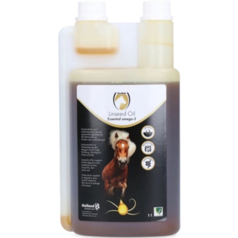 Excellent Lijnzaadolie - Ondersteuning van spijsverteringsstelsel en darmwerking van het paard - Geschikt voor paarden - 1 Liter