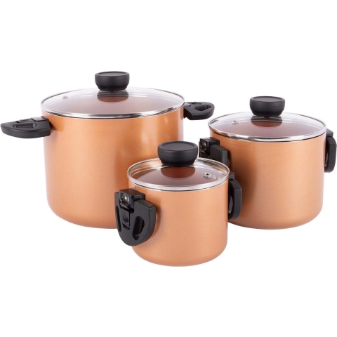 Bo-Camp - Industrial - Pannenset - Slauson - Compact 3 - 3-Delig - Aluminium - Inductie