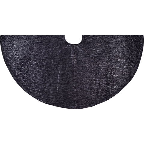 Kerstboomrok/kerstboom kleed - zwart - D120 cm - glanzend -