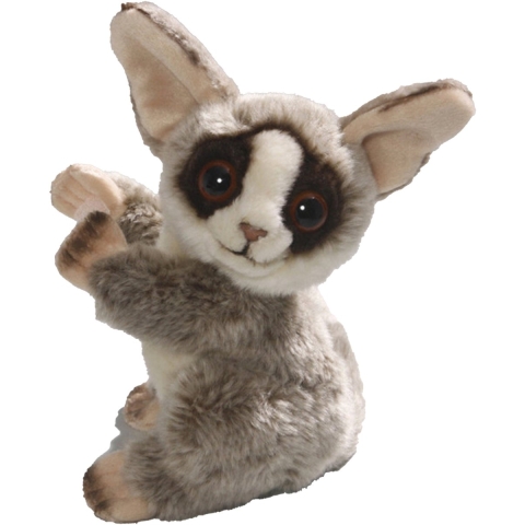 Carldick Pluche aap Galago - knuffel - 18 cm - knuffeldier - spookdiertjes - apen knuffel -