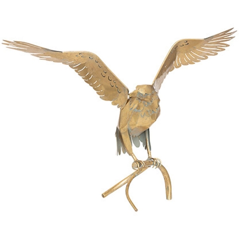 Decoratie adelaar - goud - metaal - H52,5 cm - dieren/vogel beelden - modern -