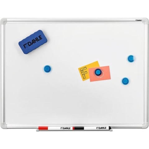 Dahle Whiteboard Basic (b x h) 90 cm x 60 cm Wit Horizontaal- of verticaalformaat, Incl. opbergbakje