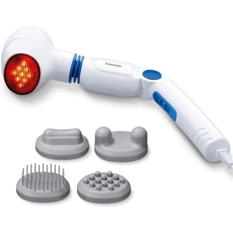 Beurer MG 40 Massageapparaat – Massage Gun - Infrarood warmte – Flexibele handgreep - Triggerpoints – Trilling massage - 3 Intensiteitsniveaus - 4 Opzetstukken – 3 Jaar garantie