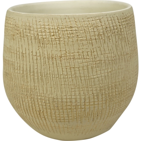 Ter Steege Plantenpot - moderne look - beige - 22 x 20 cm - bloempot -