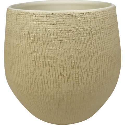 Ter Steege Plantenpot - moderne look - beige - 26 x 25 cm - bloempot -