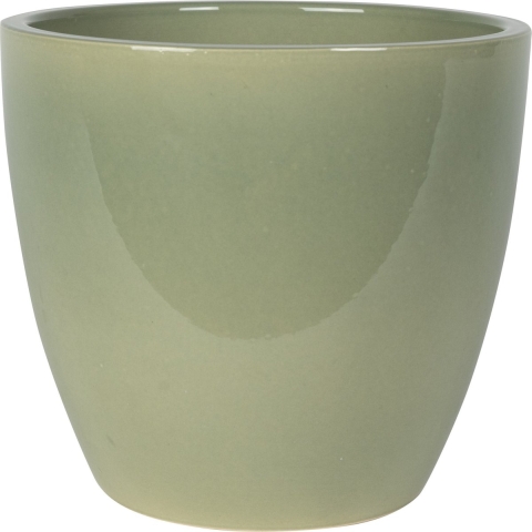 Steege Bloempot - groen - Scandinavische look - glanzend - keramiek - 33 x 28 cm -