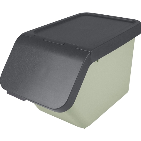 Sunware Sigma Home sorteer bak - afvalbak - groen - stapelbaar - 30L - 49 x 27 x 30 cm -