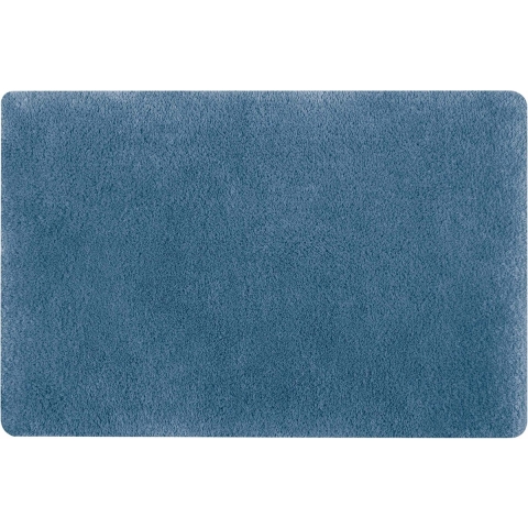 Spirella badkamer vloerkleed/tapijt - hoogpolig - blauw - 40 x 60 cm -