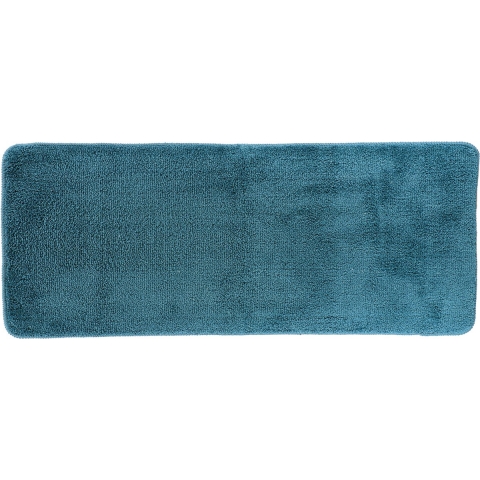 Tendance Badmat Aquarius - microfiber - hoogpolig - extra lang - zeeblauw - 50 x 120 cm - antislip -